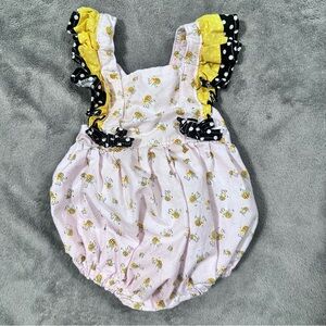 Blu Moon Baby Bee Romper • 100% Cotton • 12-18 months